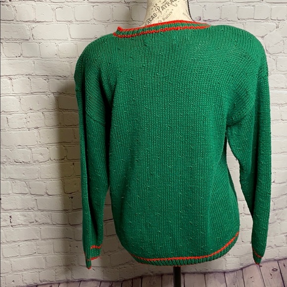 Talbots knit holiday sweater with decorative bow - Picture 2 of 7